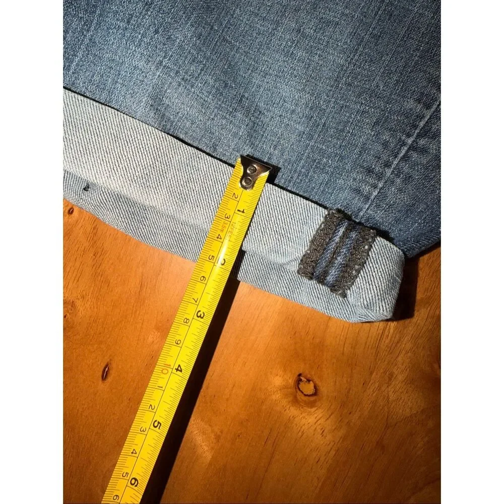 Vintage Sassoon‎  Hustle Jean Shorts Cuffed Decorative Design Size 10